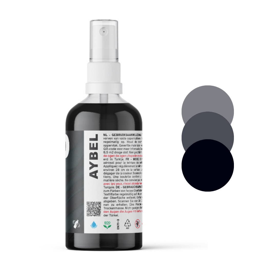 Melna auduma krāsošanas aerosols