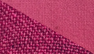 Fabric swatch dyed in pink, demonstrating the vibrant color achieved with our dye on different fabrics